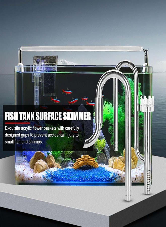 EVTSCAN Metal Lily Pipe Surface Skimmer Steel Stainless Inflow Outflow for Aquarium Planted Tank(12) - Image 5